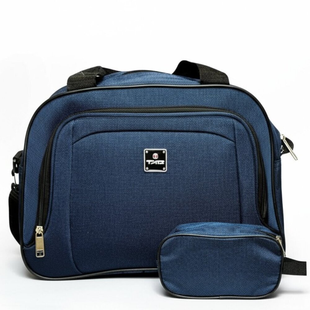 TAG Blue Carry-On Travel Tote Shoulder Bag Duffel Laptop Bag w/ Toiletry bag